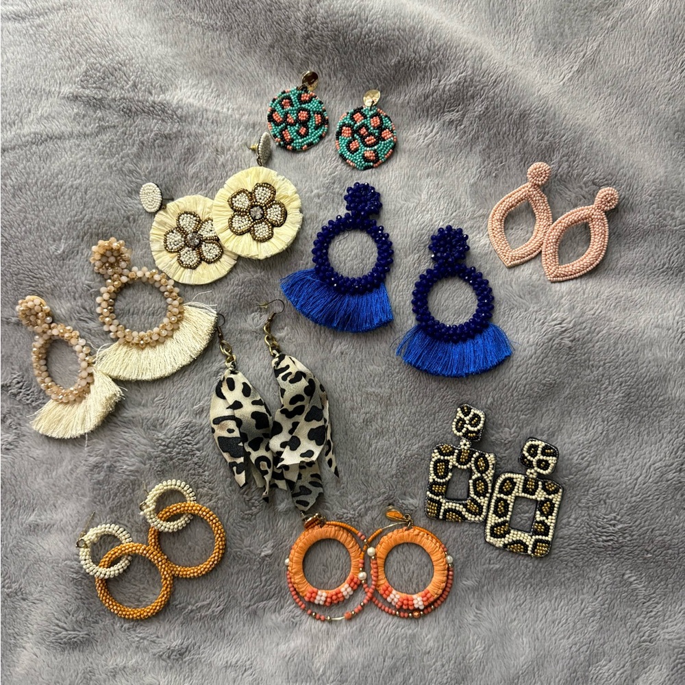 Colorful Statement Earrings Set
